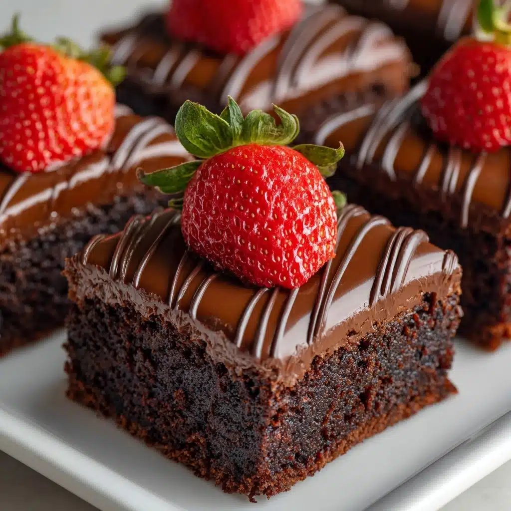 Chocolate-Covered Strawberry Brownies Recipe - Recipe Image