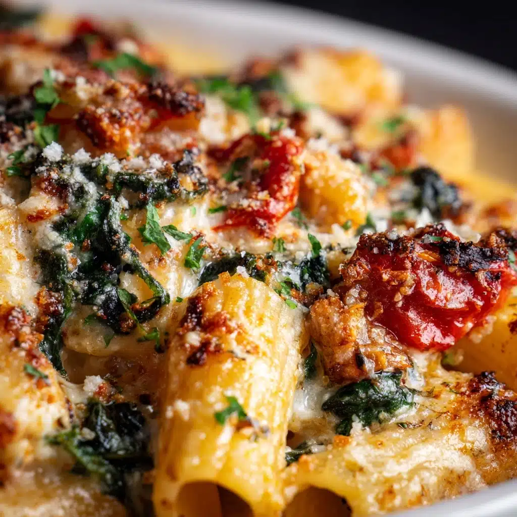 Irresistible Baked Rigatoni with Spinach & Ricotta Recipe - Recipe Image