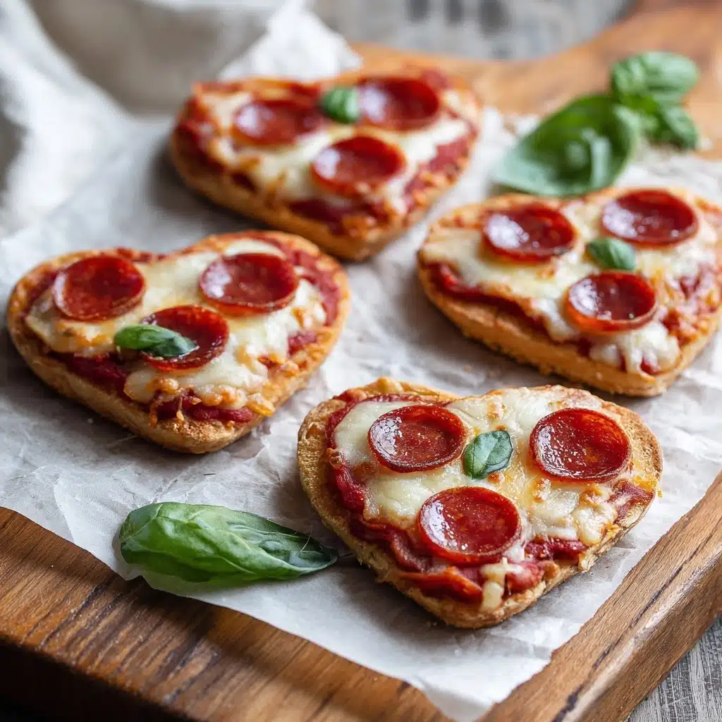Heart Shaped Mini Pizzas | Valentine’s Day Recipe Ideas Recipe - Recipe Image