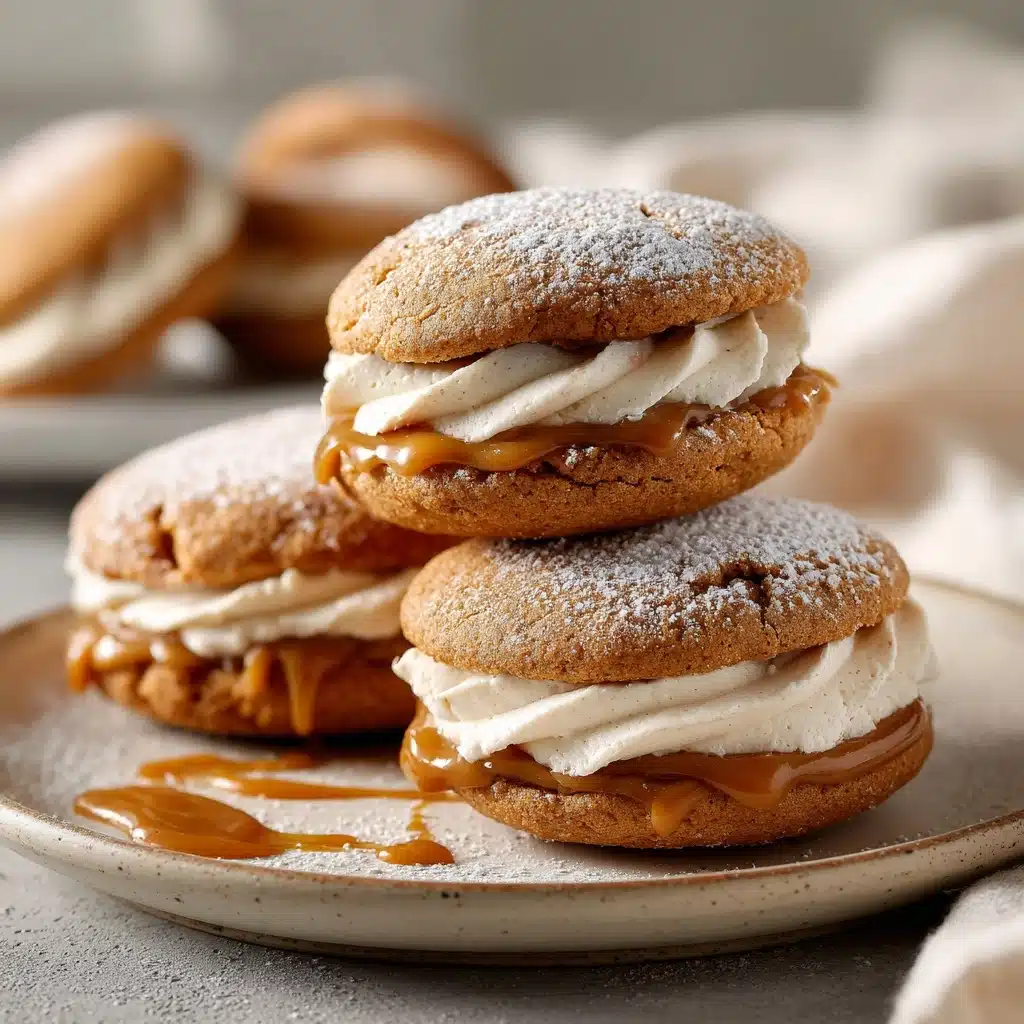 Apple Cider Whoopie Pie Cookies with Caramel Recipe - Recipe Image