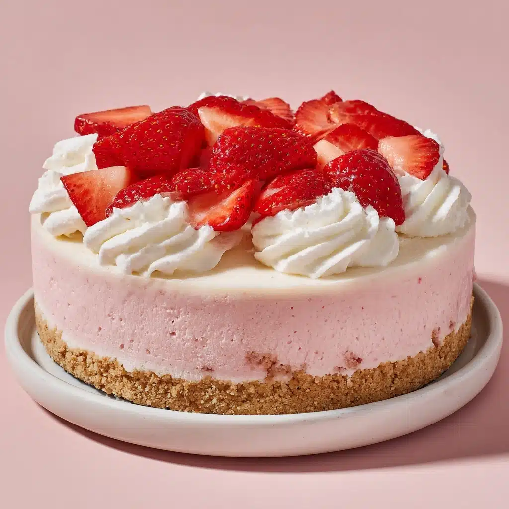 No Bake Strawberry Cheesecake Recipe - Recipe Image