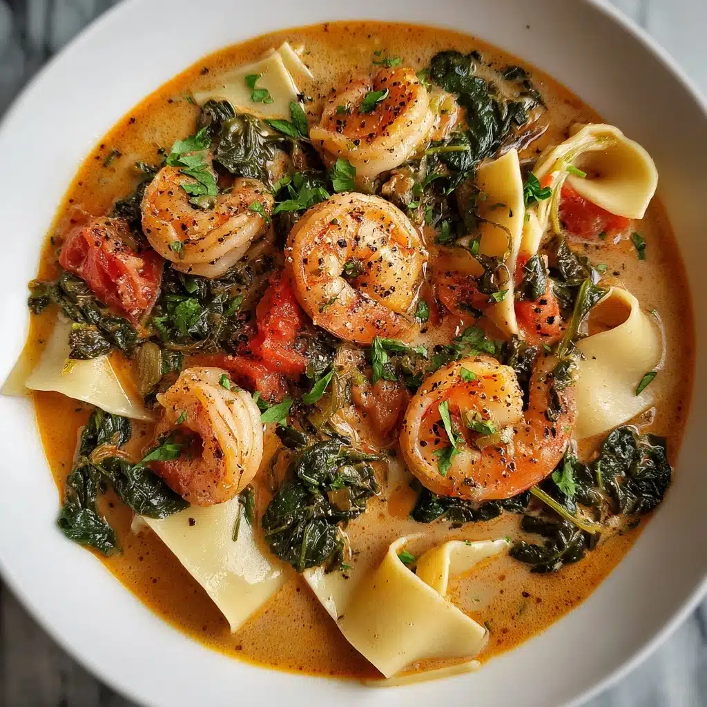 Best Creamy Shrimp Tuscan Fettuccine Recipe - Recipe Image