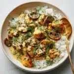 Chicken and Mushrooms in Creamy Dill Sauce Recipe