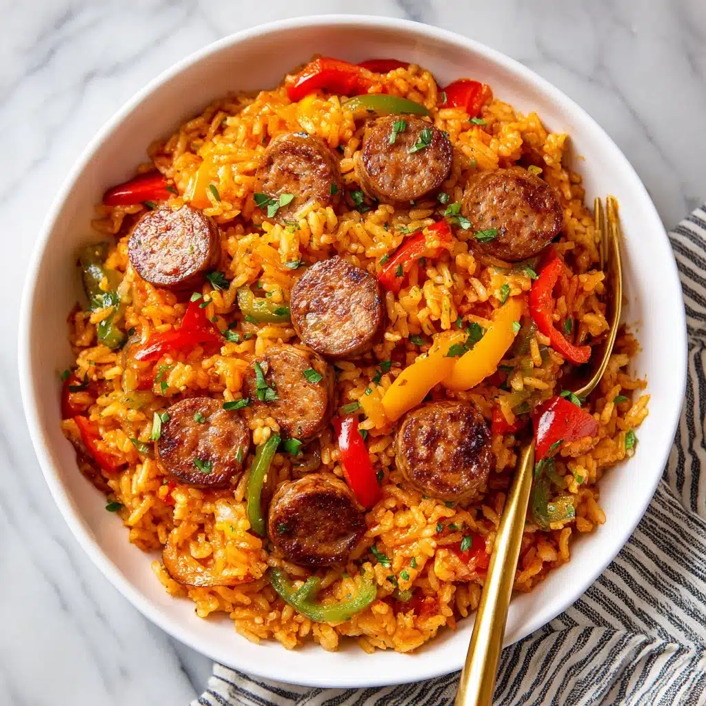 Smoked Sausage and Peppers with Rice Recipe - Recipe Image