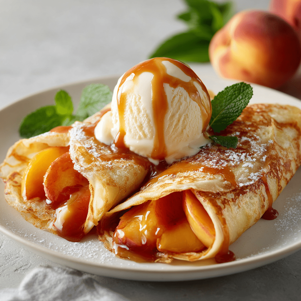 Peach Pie Enchiladas Recipe - Recipe Image