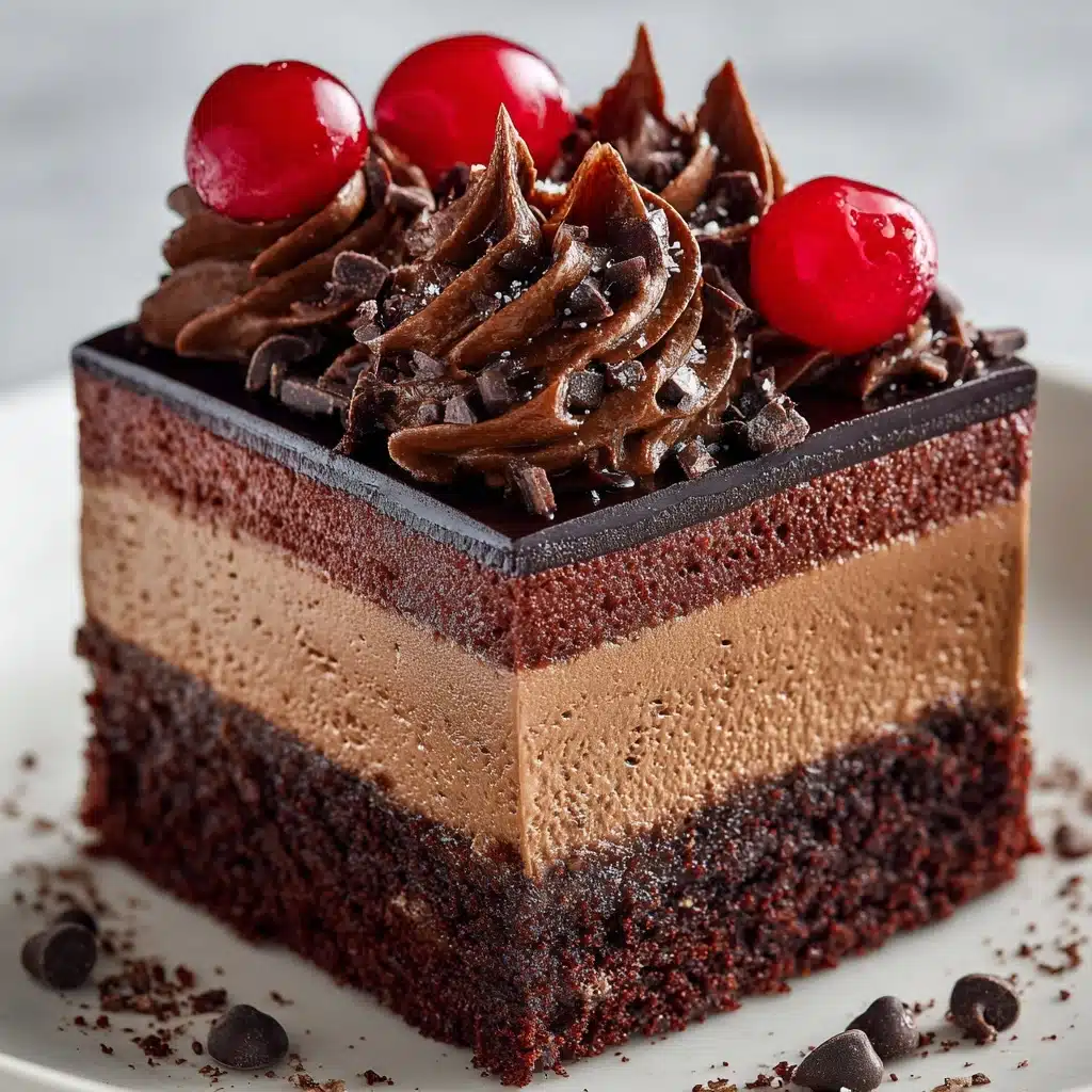 Triple Chocolate Mousse Cake Recipe - Recipe Image