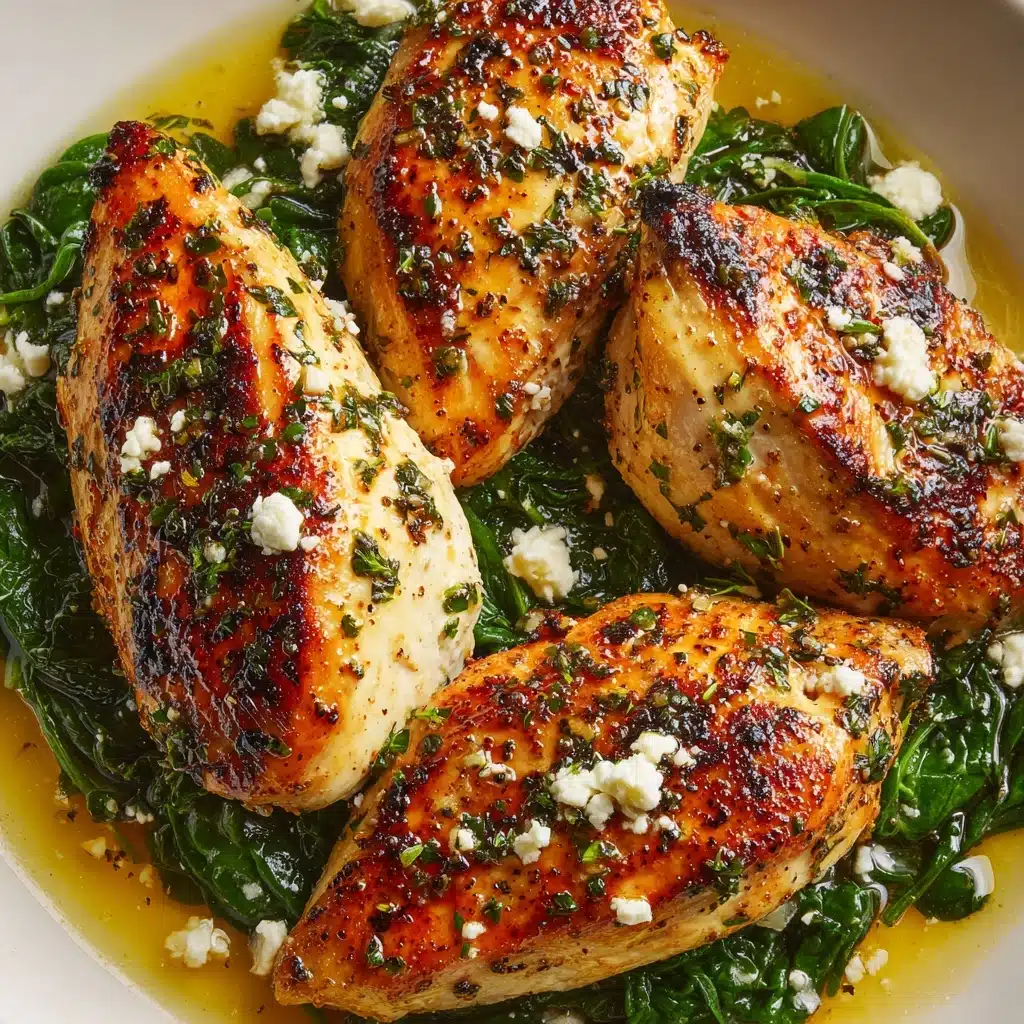 Low Carb Chicken Breast with Feta and Spinach Recipe - Recipe Image