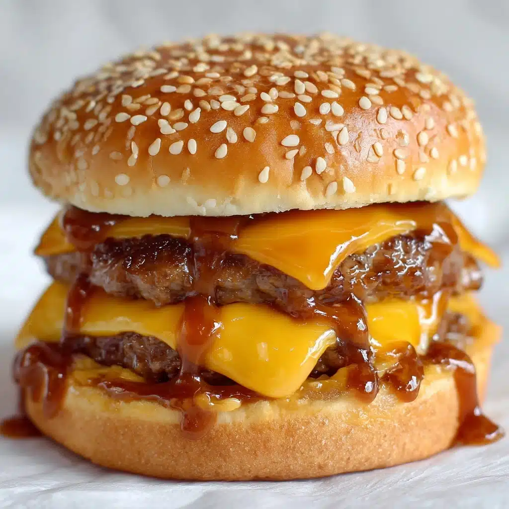 Juicy Teriyaki Parmesan Burgers with American Cheese Recipe - Recipe Image