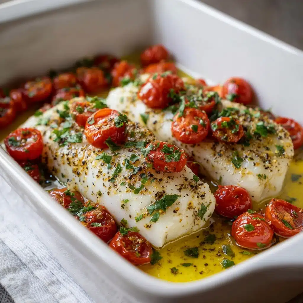 Cod with Tomato and Herb Butter Recipe - Recipe Image