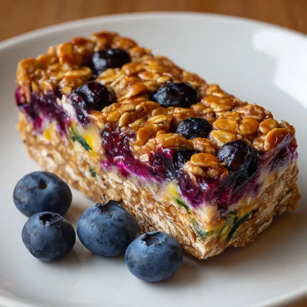 Zucchini Blueberry Baked Oatmeal Recipe - Recipe Image