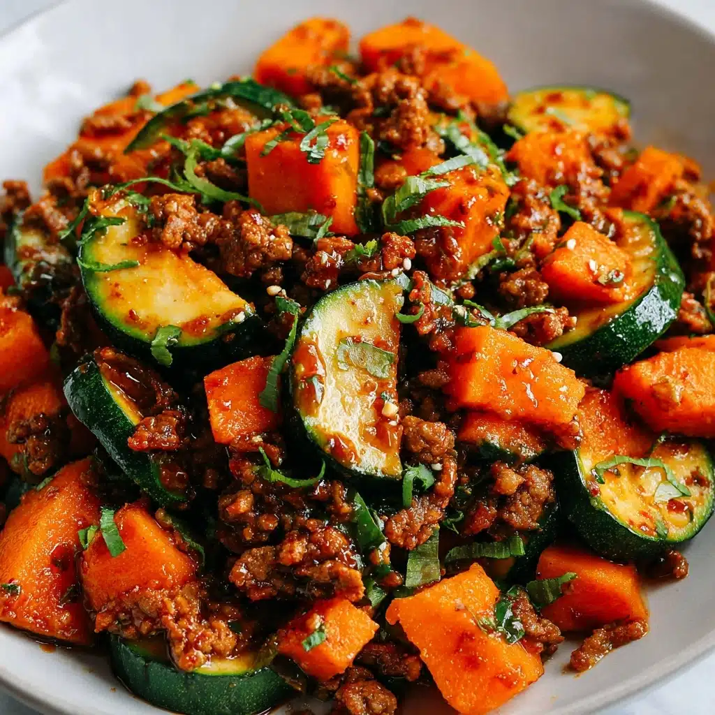Ground Beef Zucchini Sweet Potato Skillet Recipe - Recipe Image