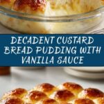 Custard Bread Pudding with Vanilla Sauce Recipe