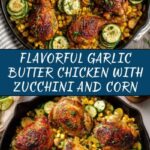 Garlic Butter Chicken with Zucchini and Corn Recipe
