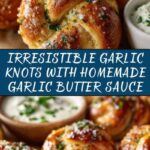 Garlic Knots with Homemade Garlic Butter Sauce Recipe