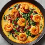 Tuscan Shrimp with Spinach, Artichokes, and Sun-Dried Tomatoes Recipe