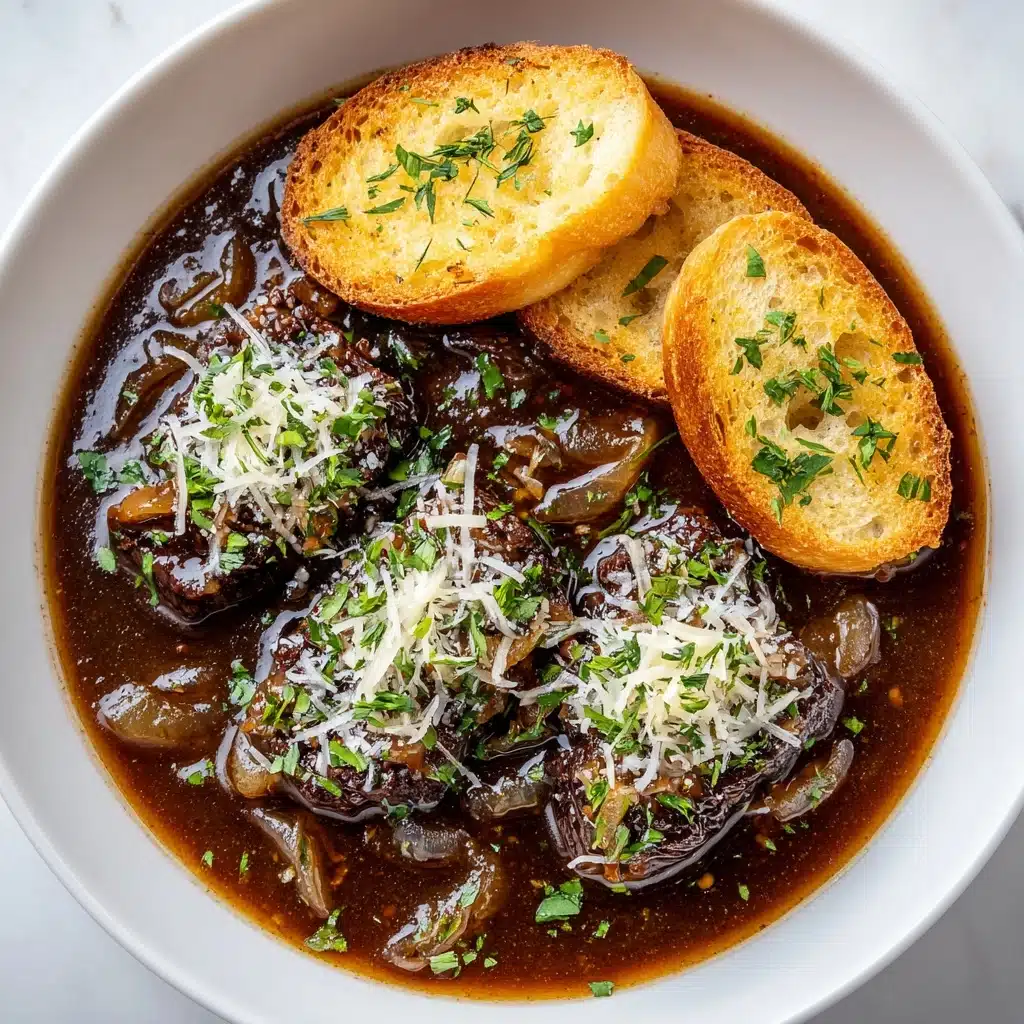 French Onion Beef Short Rib Soup Recipe