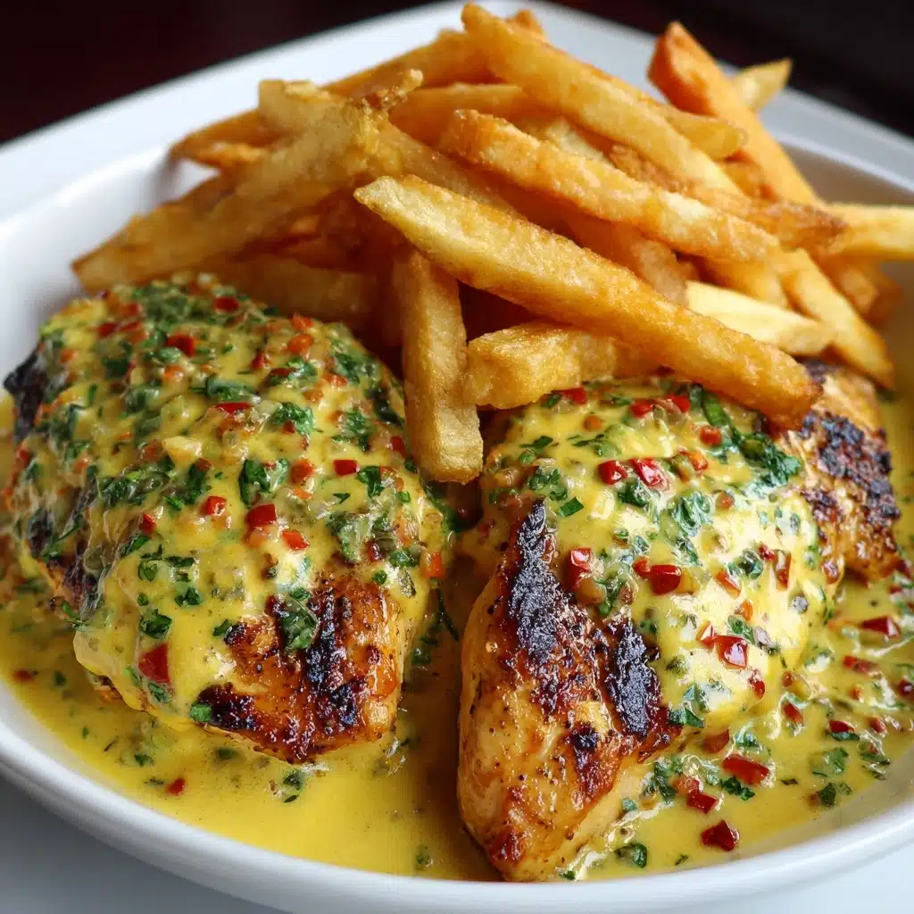 Spicy Creamy Garlic Parmesan Chicken Fillet with Fries Recipe