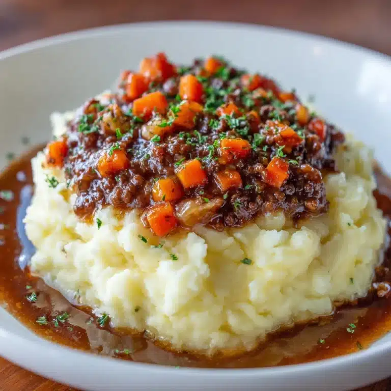 Ground Beef and Gravy Over Mashed Potatoes Recipe