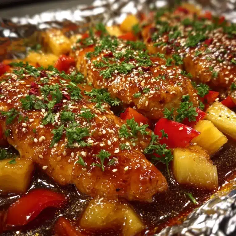 Teriyaki Chicken and Pineapple Foil Packets Recipe