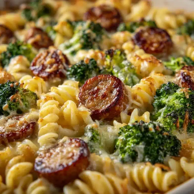 Cheesy Sausage and Broccoli Pasta with Crescent Rolls Recipe