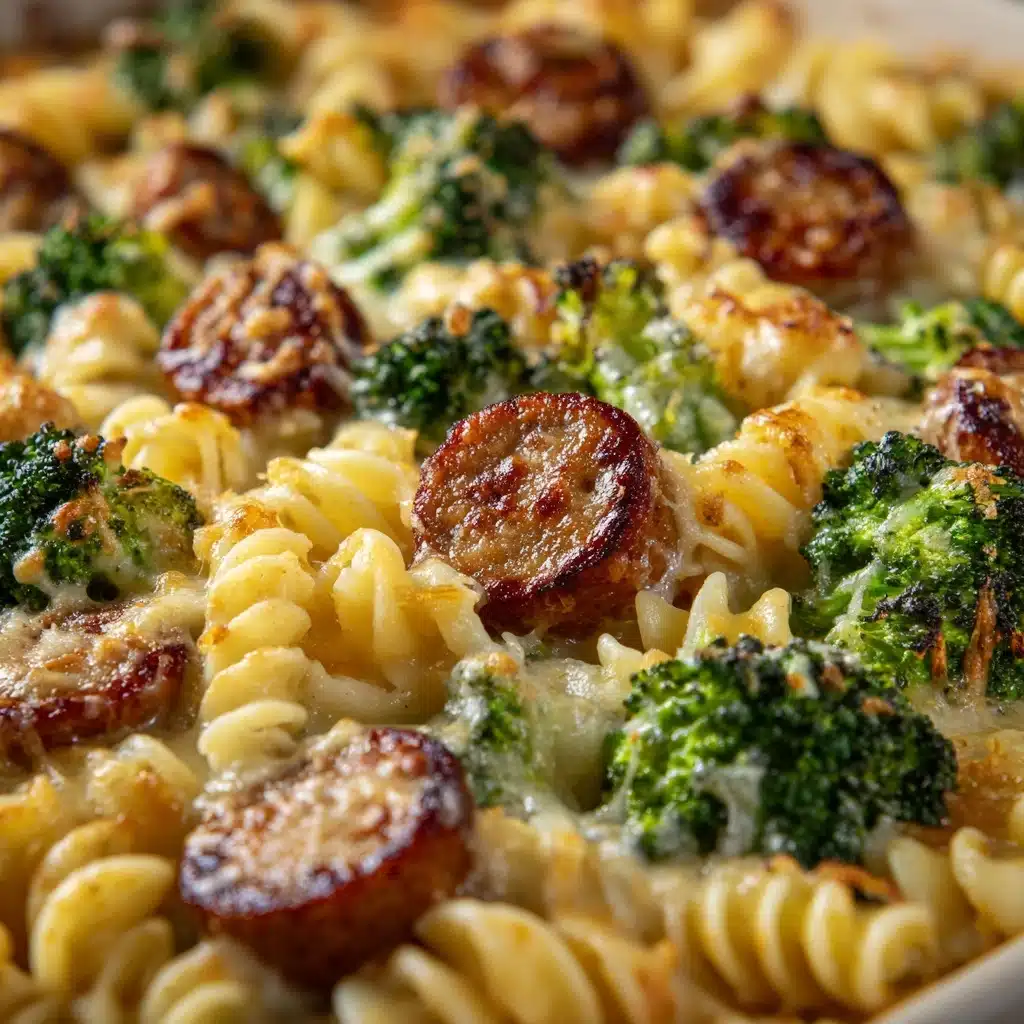 Cheesy Sausage and Broccoli Pasta with Crescent Rolls Recipe - Recipe Image