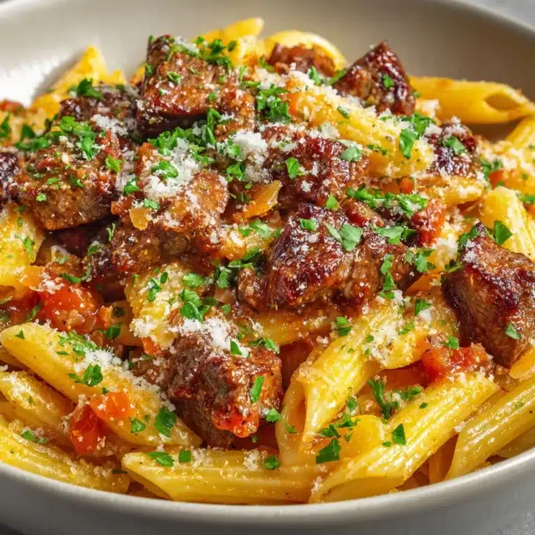Delicious Garlic Beef Pasta Recipe