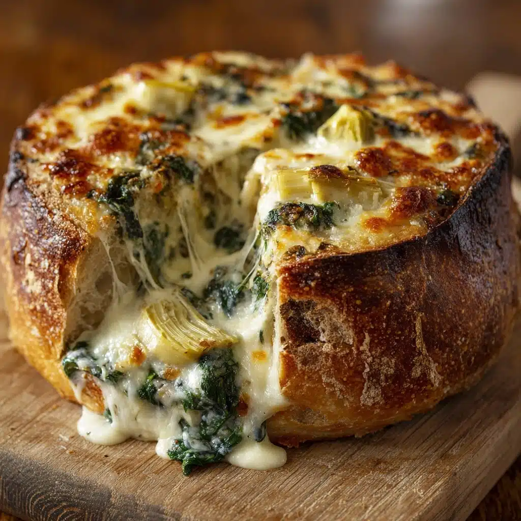 Spinach Artichoke Dip Bread Boat Recipe