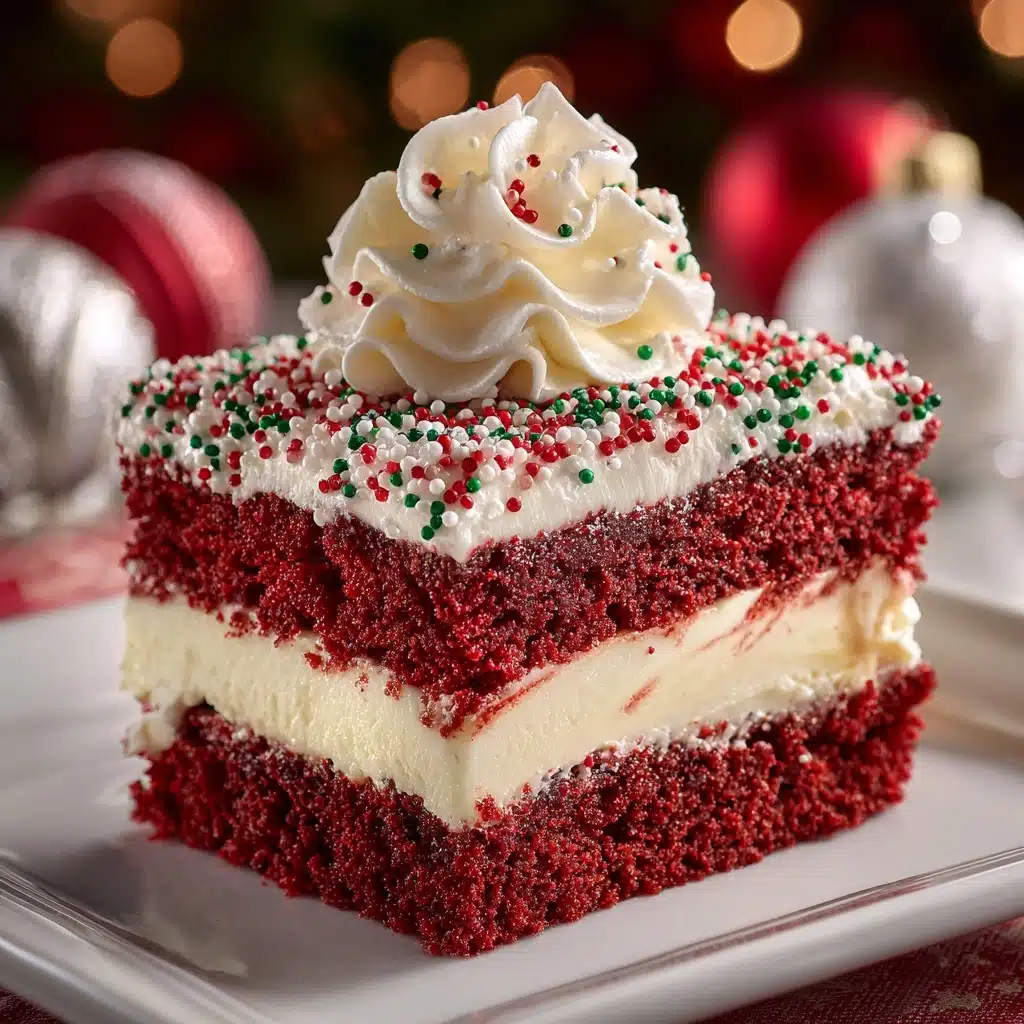 Christmas Red Velvet Poke Cake Recipe - Recipe Image