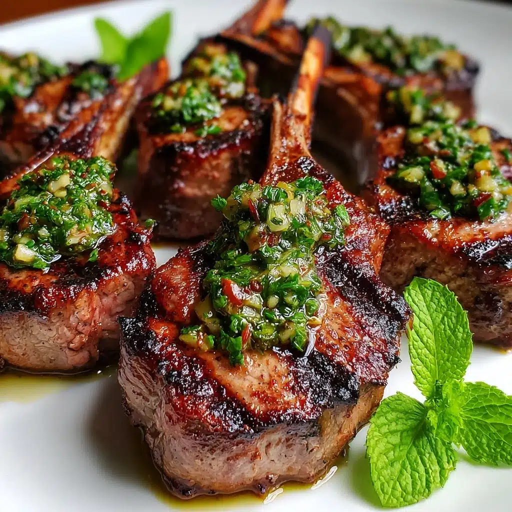 Lamb Chops with Garlic Mint Sauce Recipe - Recipe Image