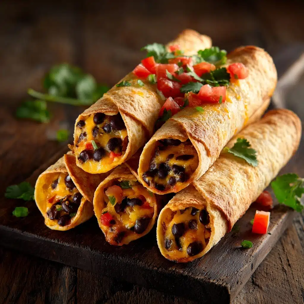 Crispy Chipotle Black Bean Taquitos Recipe - Recipe Image