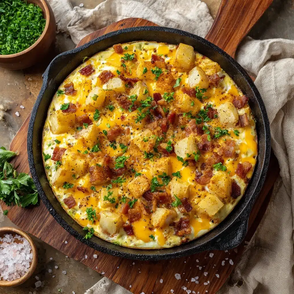 Cheesy Potato Egg Scramble Recipe - Recipe Image