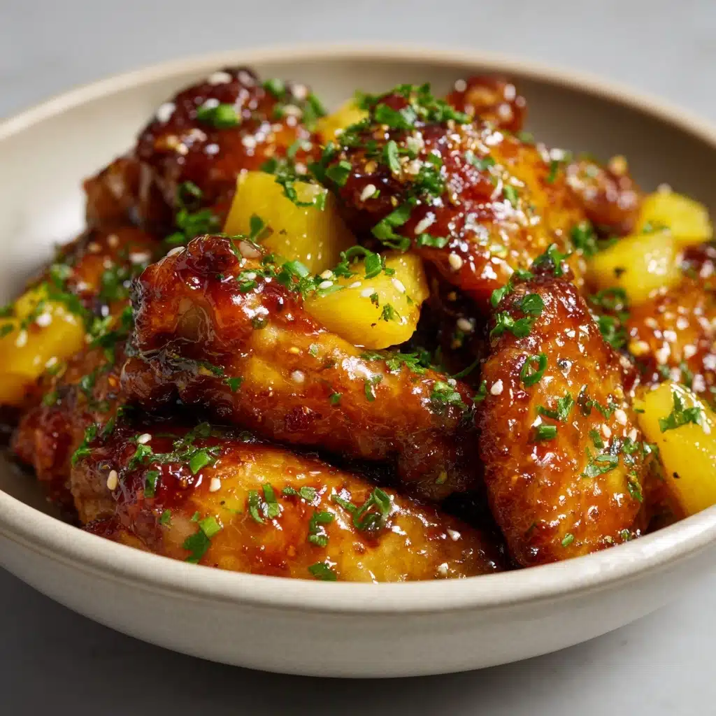 Brown Sugar Pineapple Wings Chicken Recipe - Recipe Image