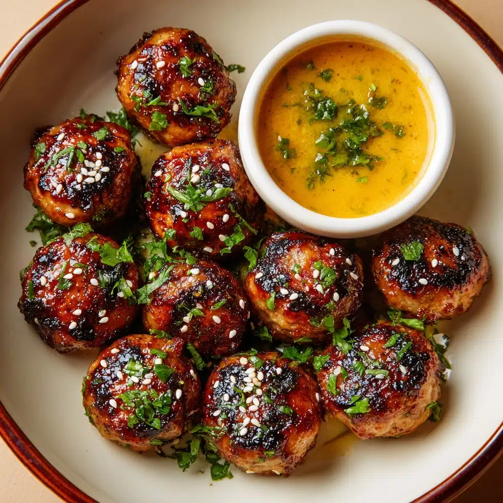 Korean BBQ Meatballs with Spicy Mayo Dip Recipe - Recipe Image