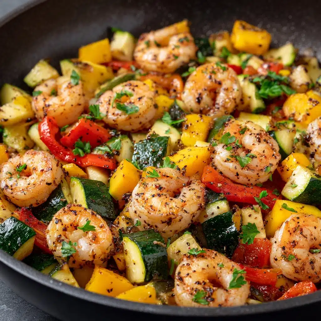 Easy Shrimp Vegetable Skillet Recipe - Recipe Image