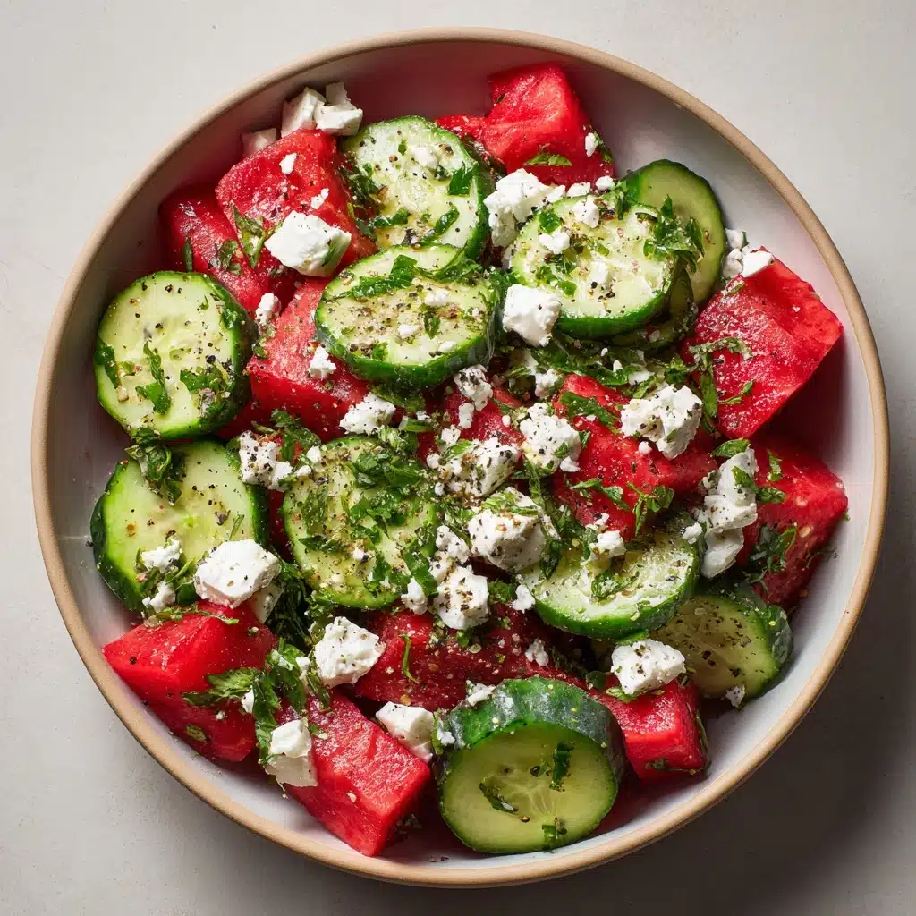 Watermelon Feta Cucumber Salad Recipe