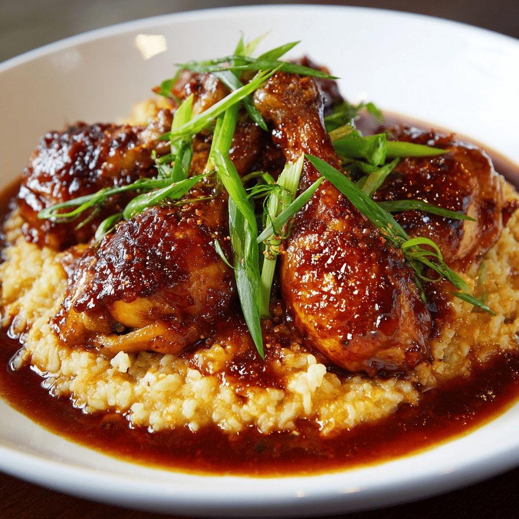 Gochujang-Braised Chicken and Crispy Rice Recipe - Recipe Image