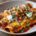 Homemade Easy Chicken Enchiladas with Cheesy Sauce Recipe