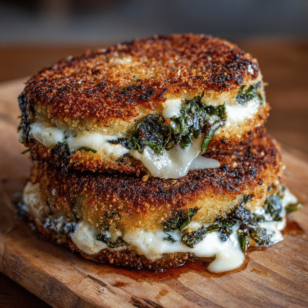 Spinach and Cheese Stuffed Cauliflower Patties Recipe - Recipe Image