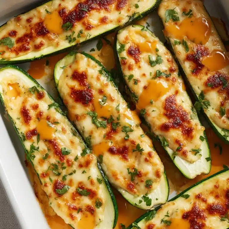 Buffalo Chicken Zucchini Boats Recipe