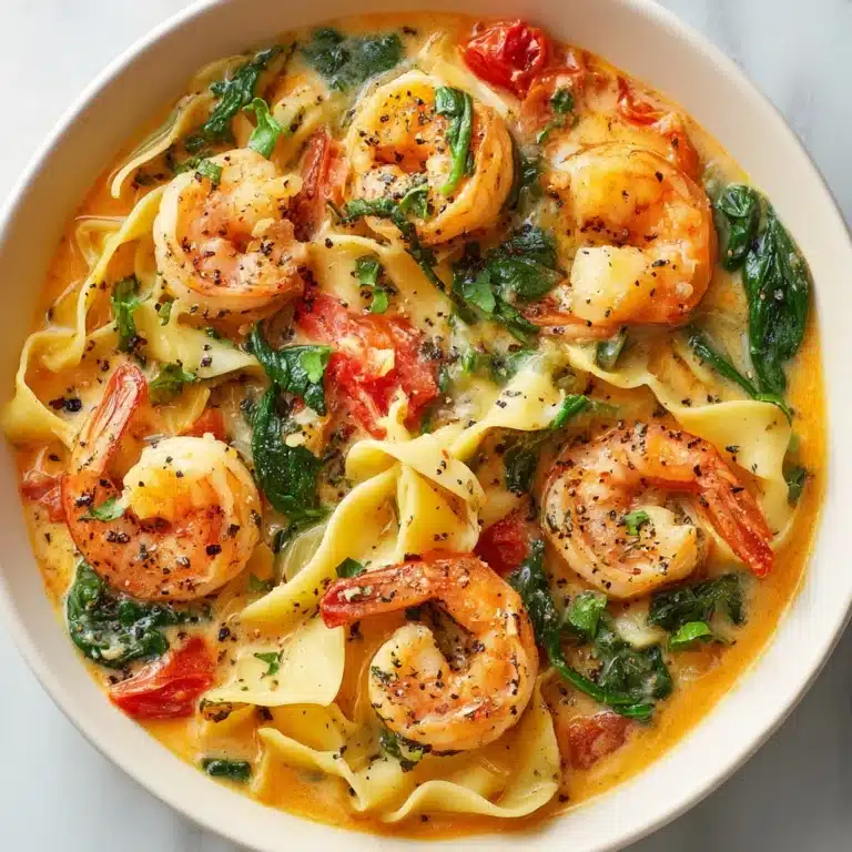 Best Creamy Shrimp Tuscan Fettuccine Recipe