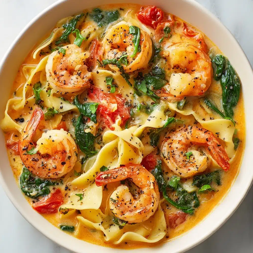 Best Creamy Shrimp Tuscan Fettuccine Recipe