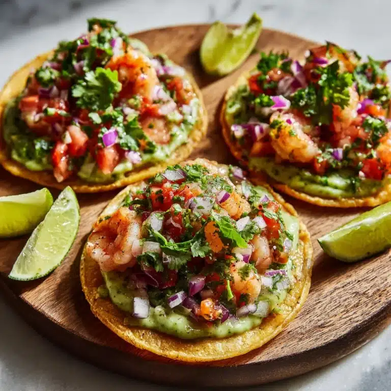 Citrus Shrimp Ceviche Tostadas Recipe