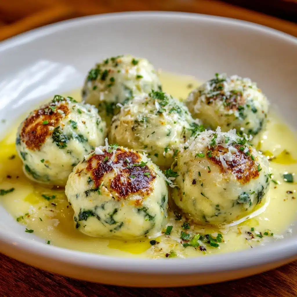 Chicken Ricotta Meatballs with Spinach Alfredo Sauce Recipe
