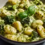 Creamy Lemon Pesto Gnocchi with Broccoli Recipe