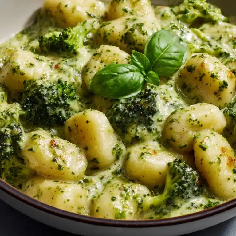 Creamy Lemon Pesto Gnocchi with Broccoli Recipe