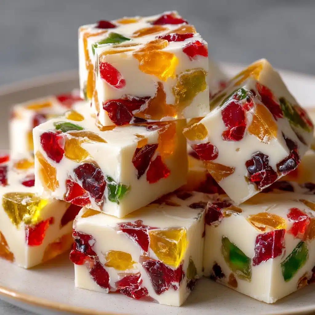 Easy Christmas Gumdrop Nougat Candy Recipe - Recipe Image