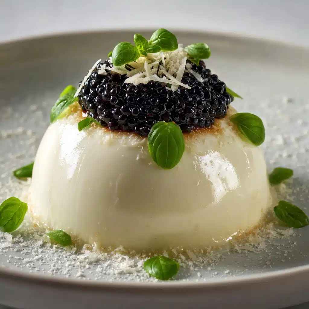 Parmesan Panna Cotta with Balsamic Caviar Pearls Recipe