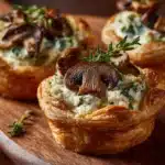 Mushroom, Shallot, and Herbed Goat Cheese Tarts Recipe