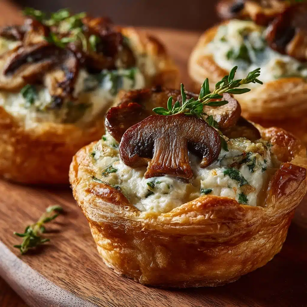 Mushroom, Shallot, and Herbed Goat Cheese Tarts Recipe
