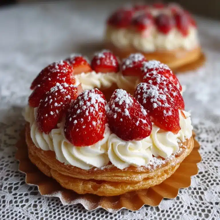 Paris-Brest Pastry with Whipped Cream and Strawberries Recipe